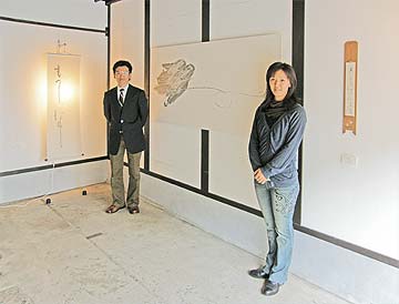 '上田晋（うえたしん）氏と展示作品