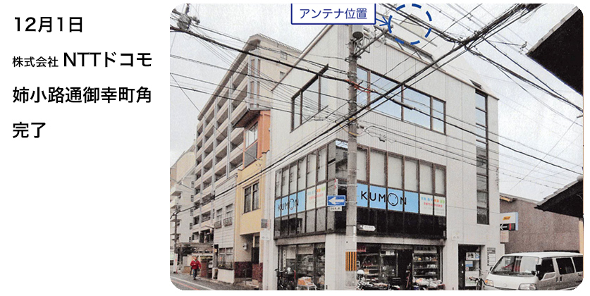 12月1日 株式会社NTTドコモ 姉小路通御幸町角 完了