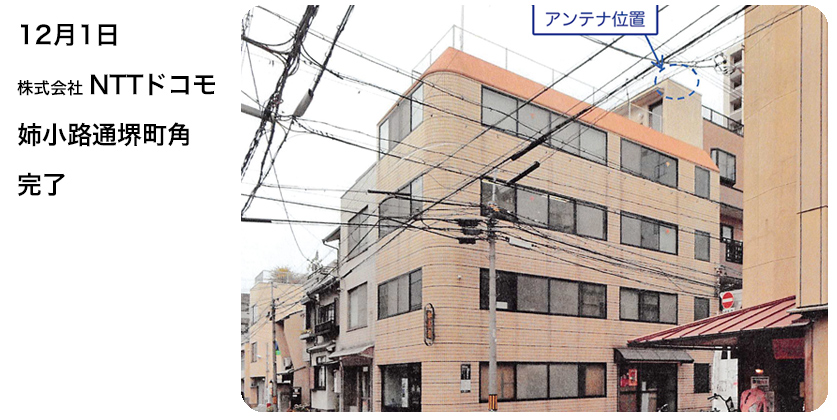 12月1日 株式会社NTTドコモ 姉小路通堺町角 完了